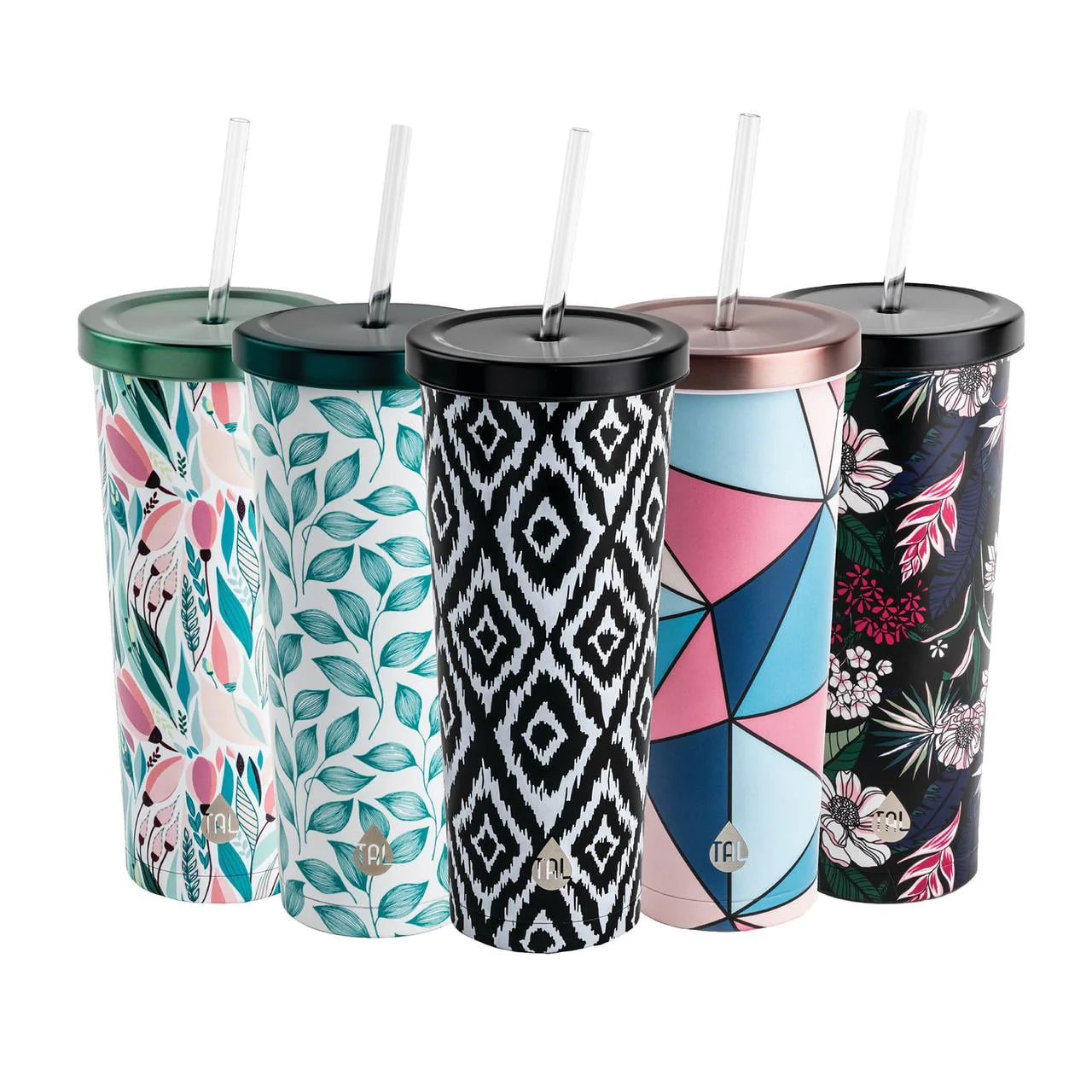TAL Stainless Steel Coolie Tumbler 24 fl oz, Black White