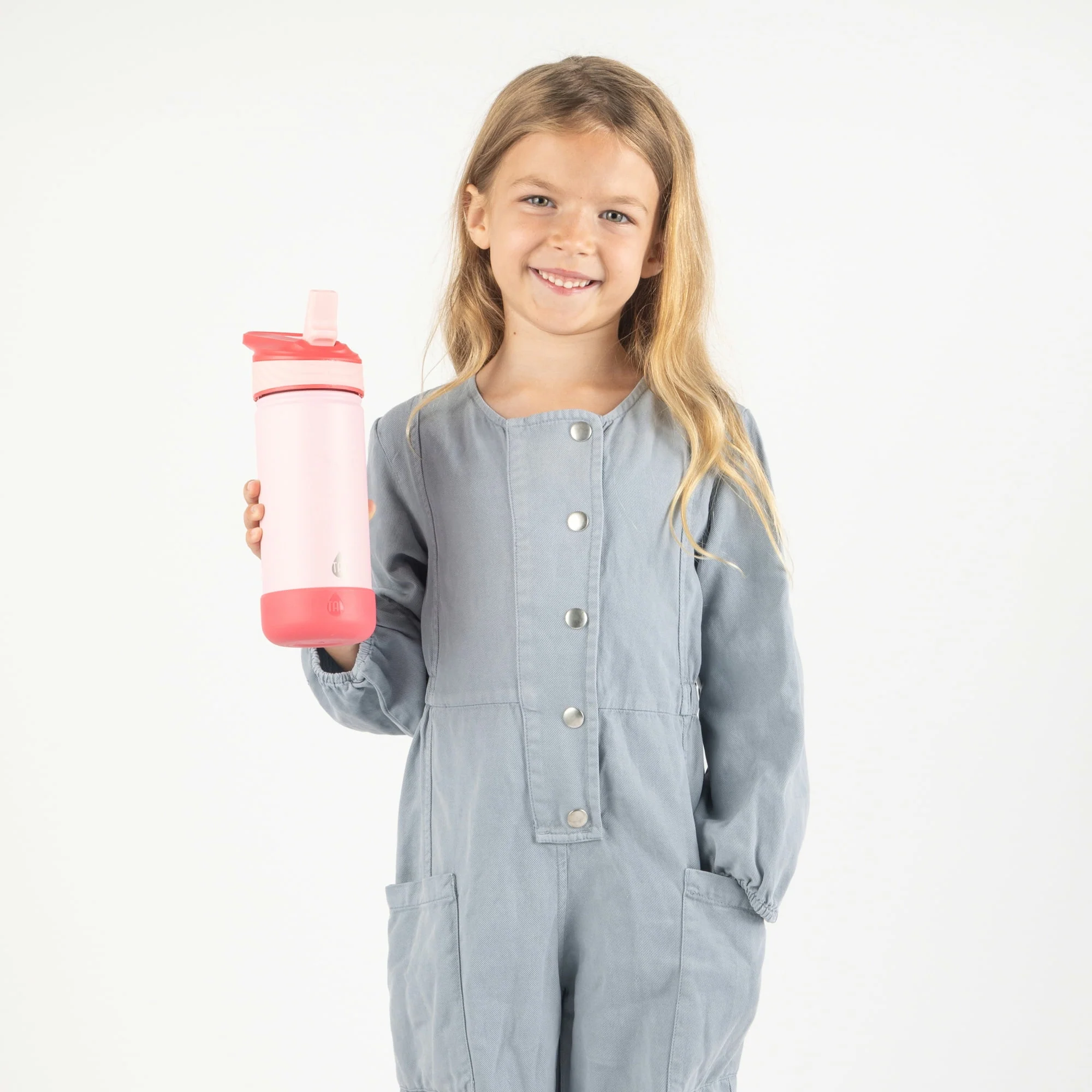 TAL Stainless Steel Ranger Straw Kids Water Bottle 18oz, Pink - Image 4